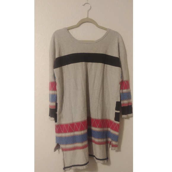 🌵Free People Boho Aztec Long Oversized Sweater - Picture 3 of 4